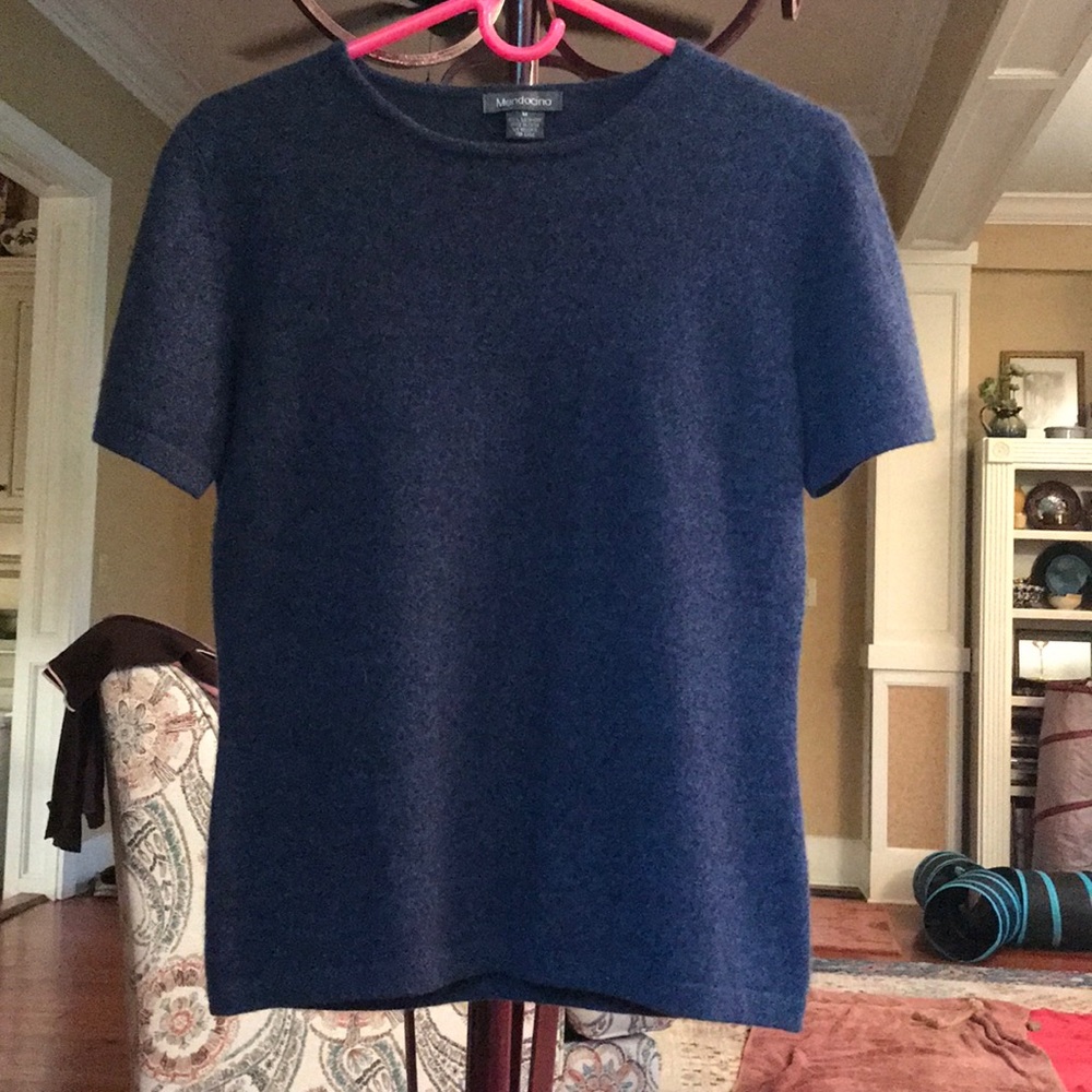 Cashmere short-sleeve sweater